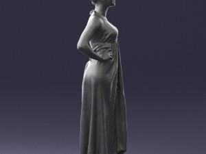 woman in dress 0299 3d print ready 3Dプリントモデル