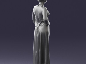 woman in dress 0299 3d print ready 3Dプリントモデル