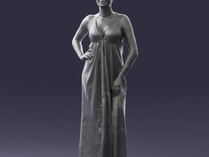 woman in dress 0299 3d print ready 3Dプリントモデル