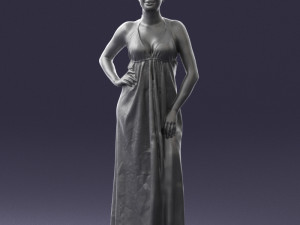 woman in dress 0299 3d print ready 3Dプリントモデル