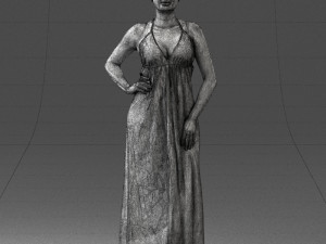 woman in dress 0299 3d print ready 3Dプリントモデル