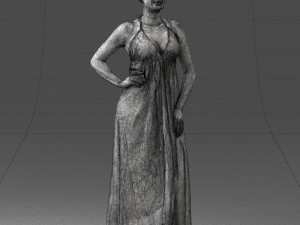 woman in dress 0299 3d print ready 3Dプリントモデル