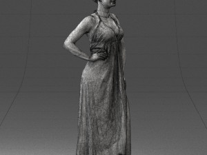 woman in dress 0299 3d print ready 3Dプリントモデル
