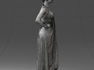 woman in dress 0299 3d print ready 3Dプリントモデル