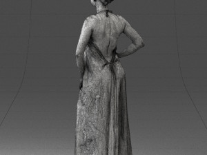 woman in dress 0299 3d print ready 3Dプリントモデル