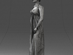 woman in dress 0299 3d print ready 3Dプリントモデル