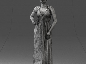woman in dress 0299 3d print ready 3Dプリントモデル