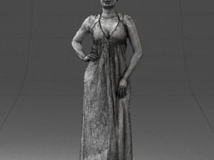 woman in dress 0299 3d print ready 3Dプリントモデル