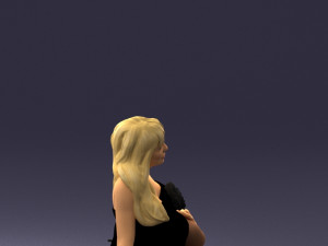 woman in black dress 0304 3D-Modell