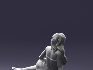 woman in black dress 0304 3D-Modell