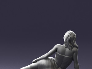 woman in black dress 0304 3D-Modell