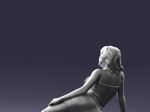 woman in black dress 0304 3D-Modell