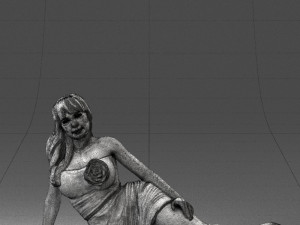 woman in black dress 0304 3D-Modell