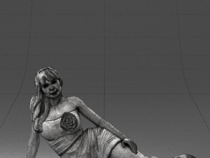 woman in black dress 0304 3D-Modell