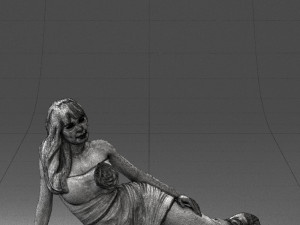 woman in black dress 0304 3D-Modell
