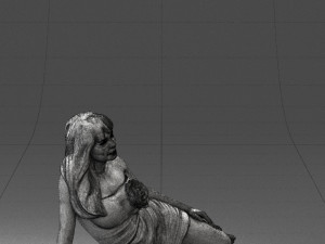 woman in black dress 0304 3D-Modell
