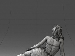 woman in black dress 0304 3D-Modell