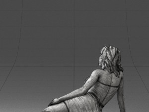 woman in black dress 0304 3D-Modell