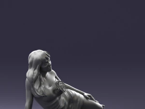 woman in black dress 0304 3d print ready 3D Print Model