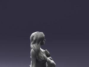 woman in black dress 0304 3d print ready 3D Print Model