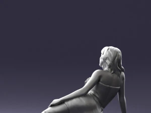 woman in black dress 0304 3d print ready 3D Print Model