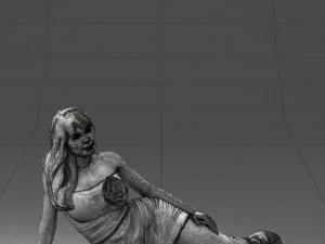 woman in black dress 0304 3d print ready 3D Print Model