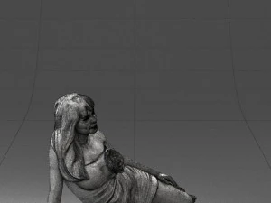 woman in black dress 0304 3d print ready 3D Print Model