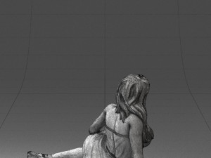 woman in black dress 0304 3d print ready 3Dプリントモデル
