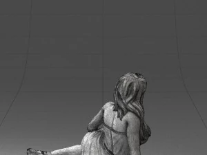 woman in black dress 0304 3d print ready 3D Print Model
