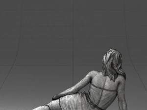 woman in black dress 0304 3d print ready 3D Print Model