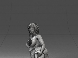 woman in black dress 0304 3d print ready 3Dプリントモデル