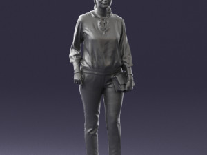 woman in orange pants 0305 3D Model