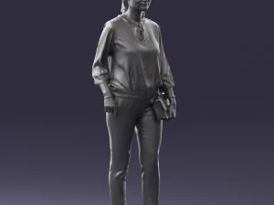 woman in orange pants 0305 3D Model