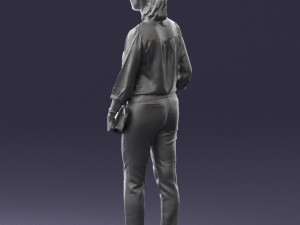 woman in orange pants 0305 3D Model