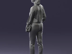 woman in orange pants 0305 3D Model