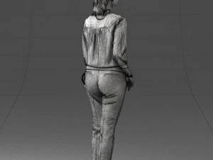 woman in orange pants 0305 3D Model