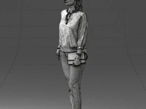 woman in orange pants 0305 3D Model