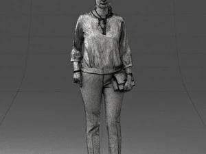 woman in orange pants 0305 3D Model
