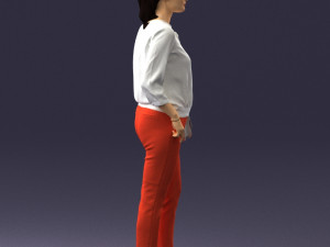 woman in orange pants 0305 3d print ready Modelo de Impressão 3D