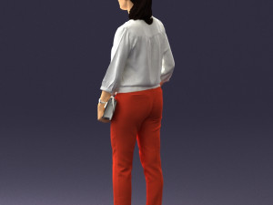 woman in orange pants 0305 3d print ready Modelo de Impressão 3D