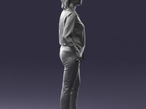 woman in orange pants 0305 3d print ready Modelo de Impressão 3D