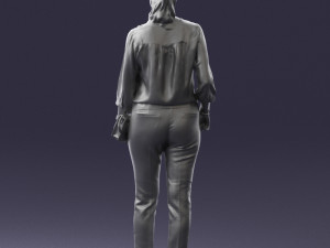 woman in orange pants 0305 3d print ready Modelo de Impressão 3D
