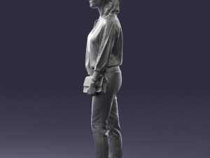 woman in orange pants 0305 3d print ready Modelo de Impressão 3D