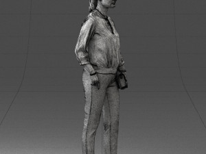 woman in orange pants 0305 3d print ready Modelo de Impressão 3D