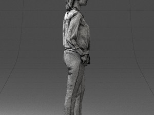 woman in orange pants 0305 3d print ready Modelo de Impressão 3D