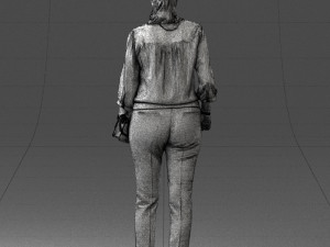 woman in orange pants 0305 3d print ready Modelo de Impressão 3D