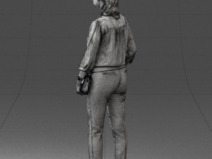 woman in orange pants 0305 3d print ready Modelo de Impressão 3D