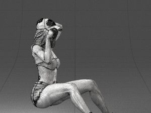 young girl sitting 0307 3d print ready 3D Baskı Modeli