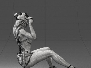 young girl sitting 0307 3d print ready 3D Baskı Modeli