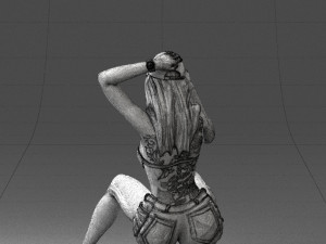 young girl sitting 0307 3d print ready 3D Baskı Modeli